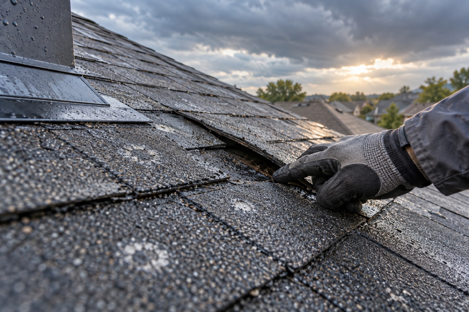 Illustrative hail and wind damage inspection